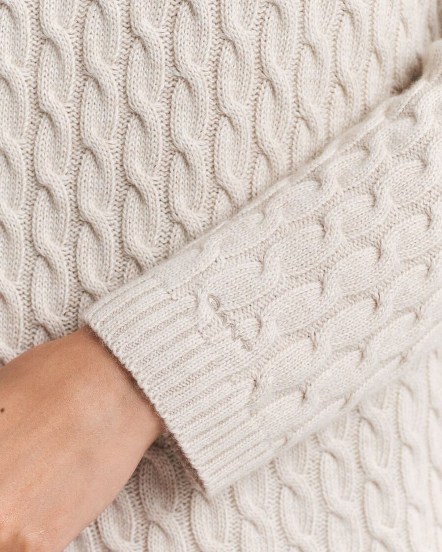 abito in maglia a trecce - seed melange