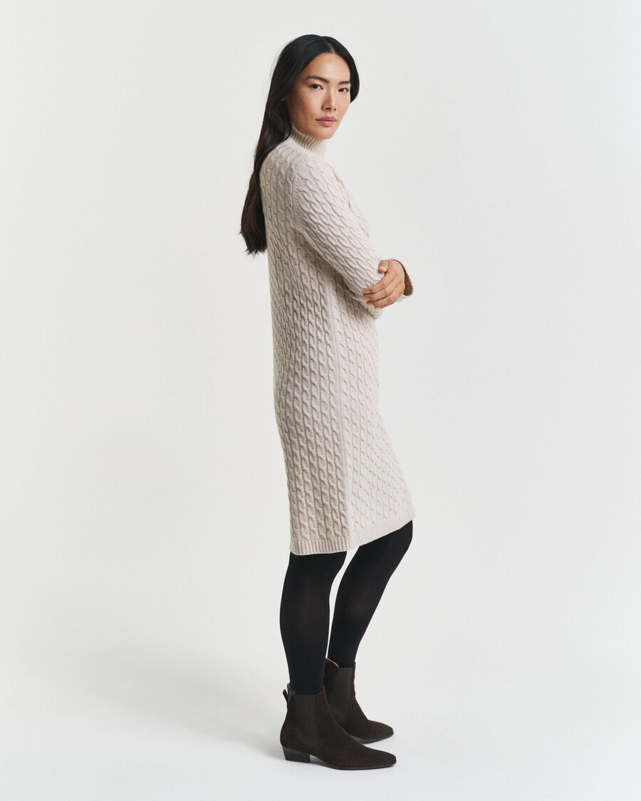 abito in maglia a trecce - seed melange