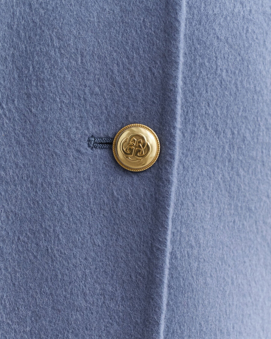 cappotto con dettagli cuciti a mano - denim sbiadito