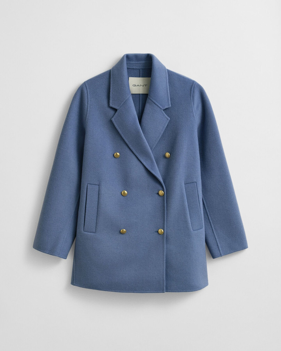 cappotto con dettagli cuciti a mano - denim sbiadito