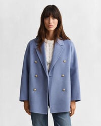cappotto con dettagli cuciti a mano - denim sbiadito