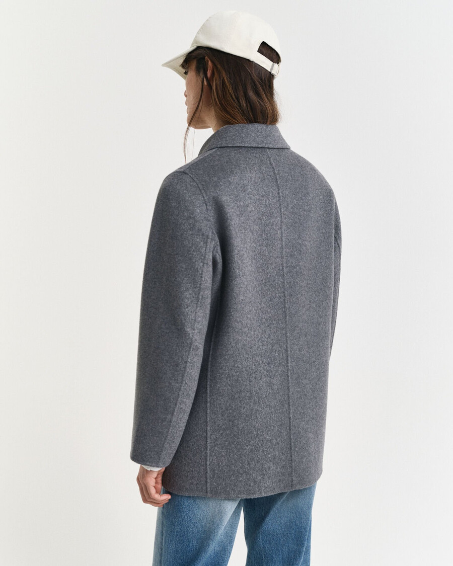 cappotto con dettagli cuciti a mano - charcoal melange