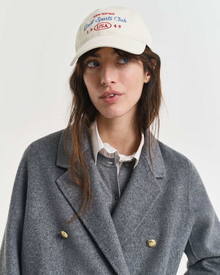 cappotto con dettagli cuciti a mano - charcoal melange