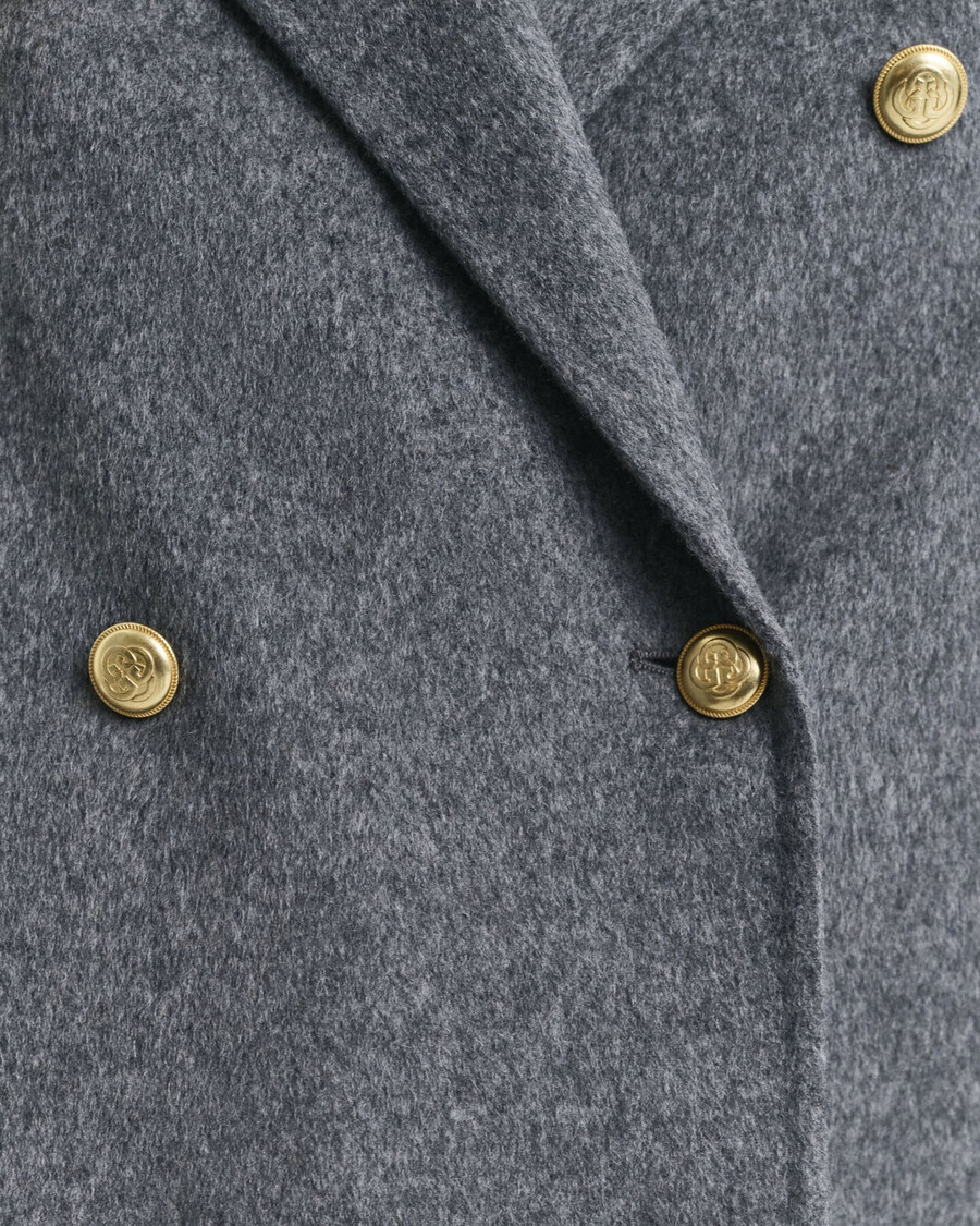 cappotto con dettagli cuciti a mano - charcoal melange