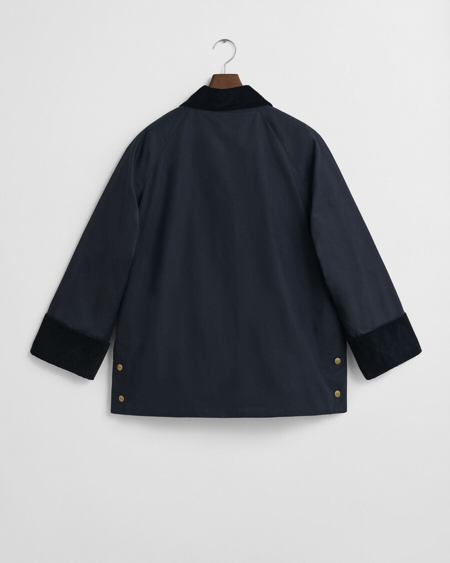 giacca a due piani in cotone cerato - blu sera