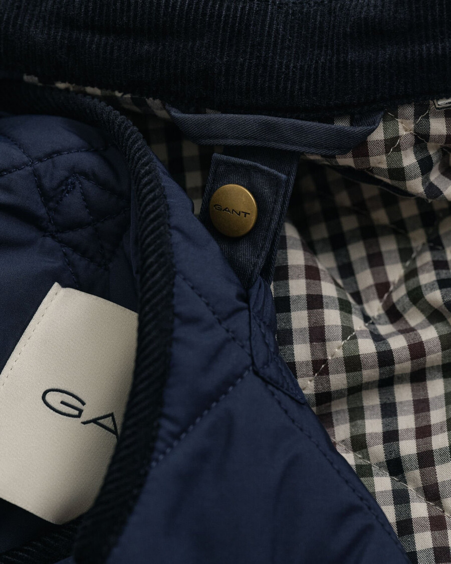giacca a due piani in cotone cerato - blu sera