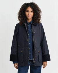 giacca a due piani in cotone cerato - blu sera