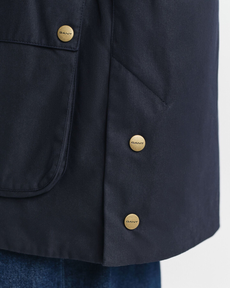 giacca a due piani in cotone cerato - blu sera