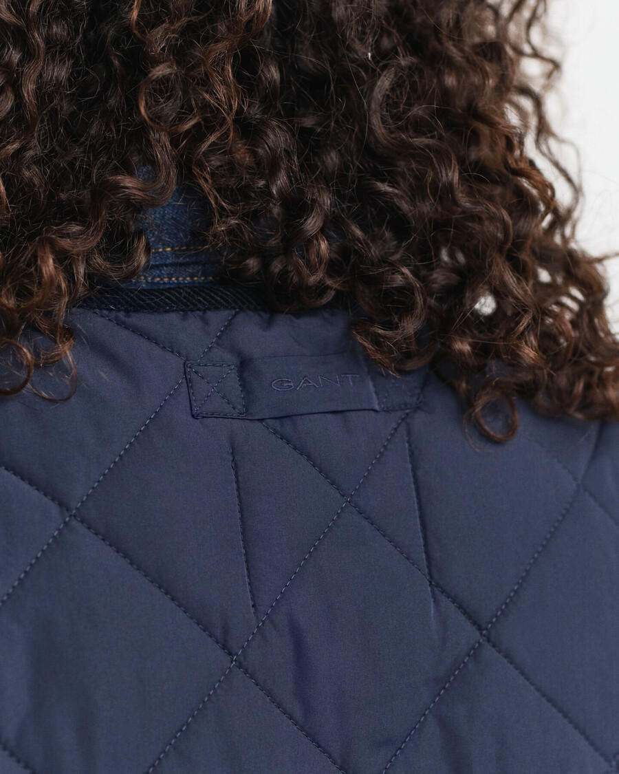 giacca a due piani in cotone cerato - blu sera