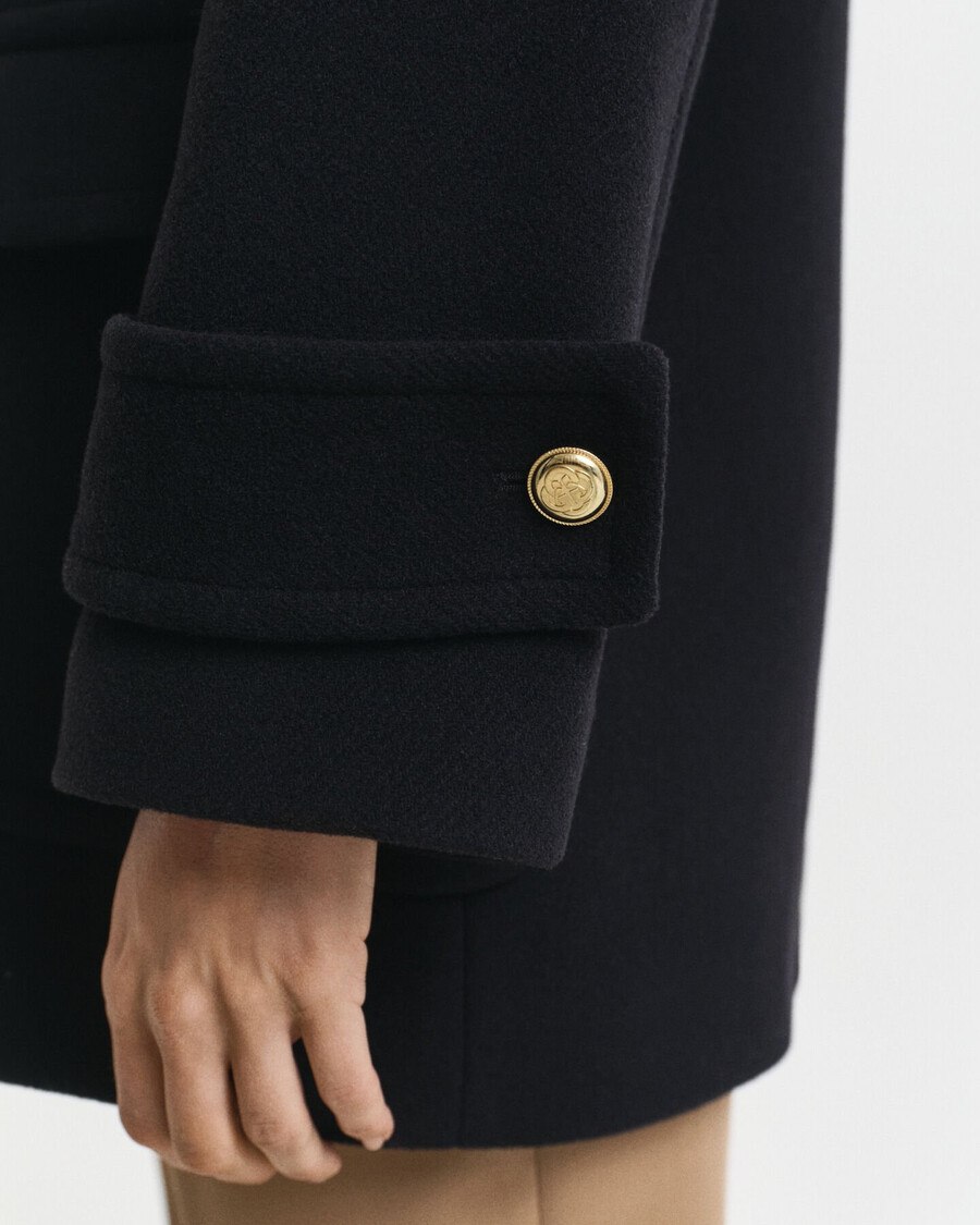 cappotto lungo in lana - nero