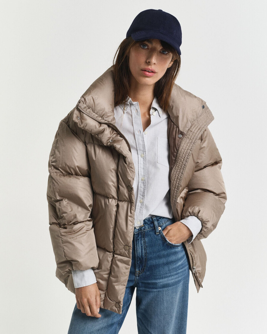 giacca imbottita relaxed fit - beige talpa