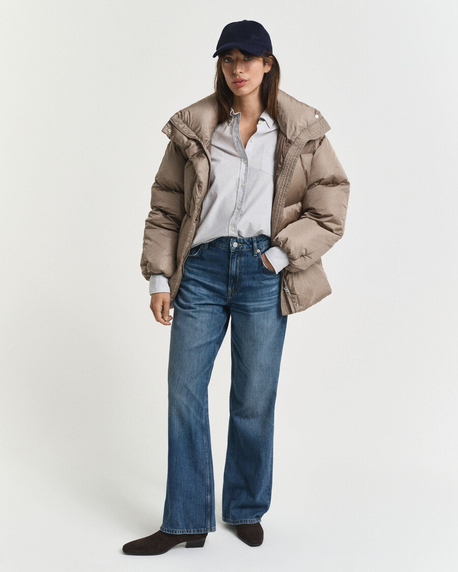 giacca imbottita relaxed fit - beige talpa
