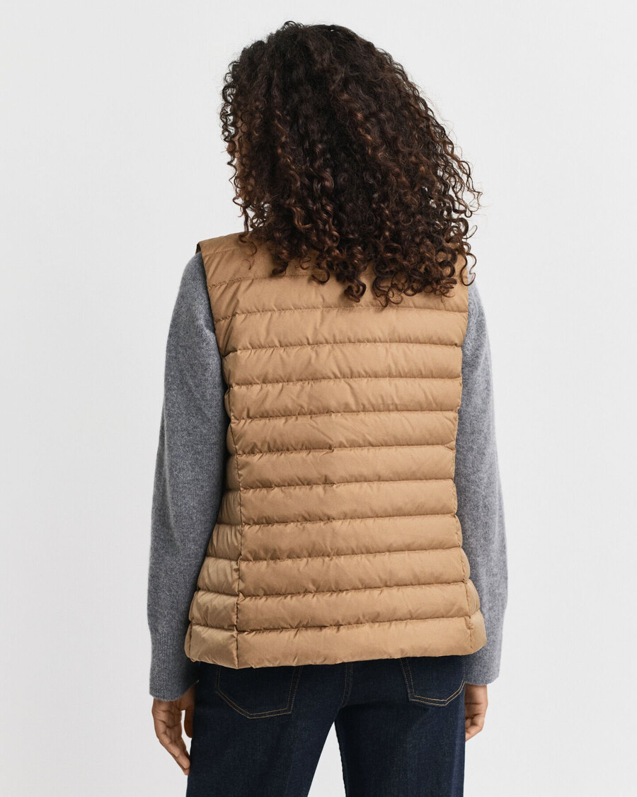 gilet leggero in piuma - caldo cachi