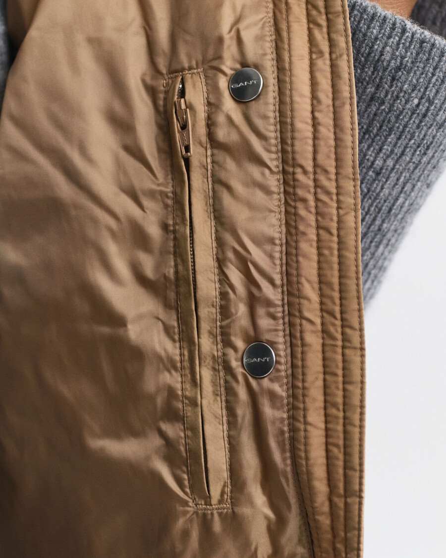gilet leggero in piuma - caldo cachi