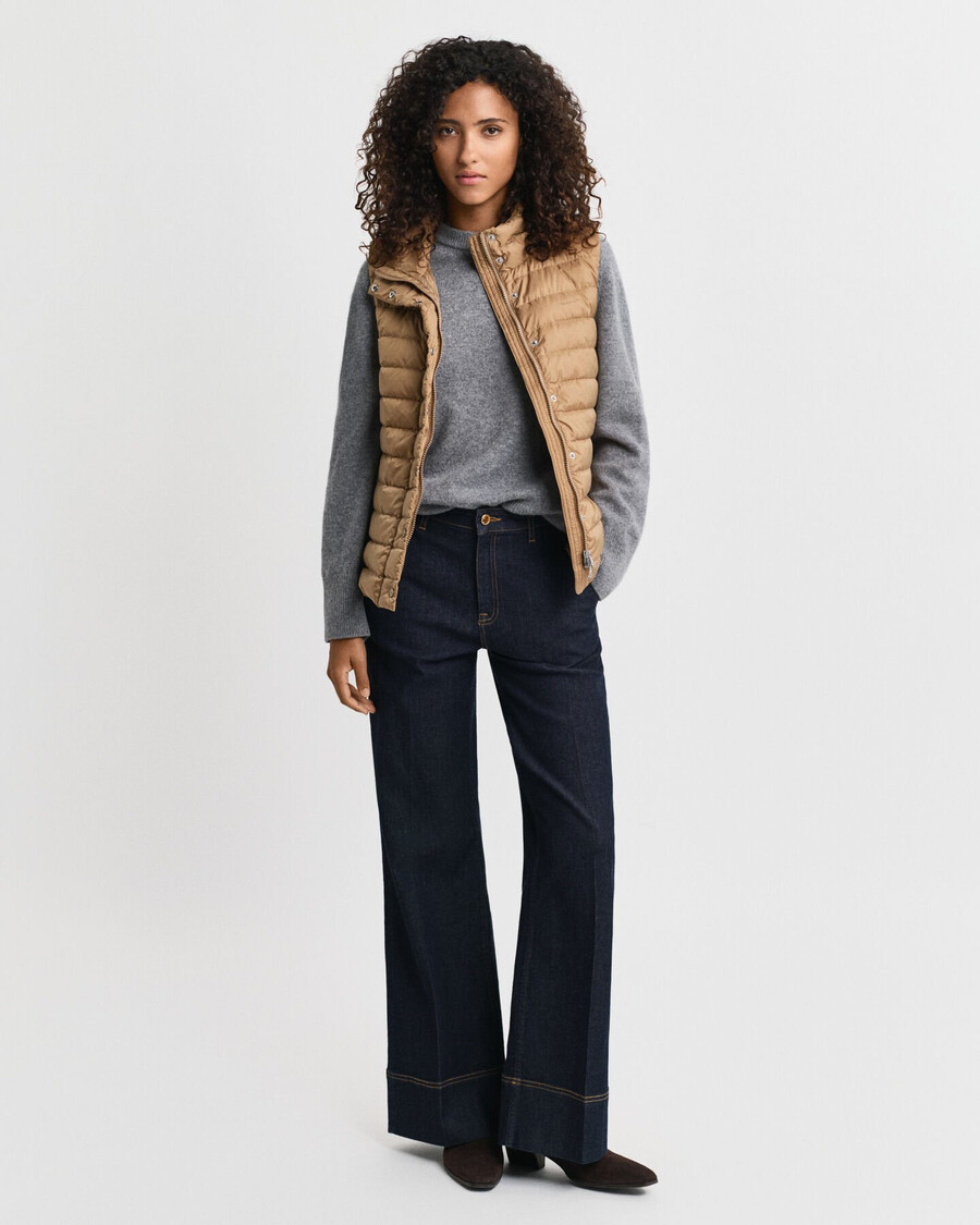 gilet leggero in piuma - caldo cachi