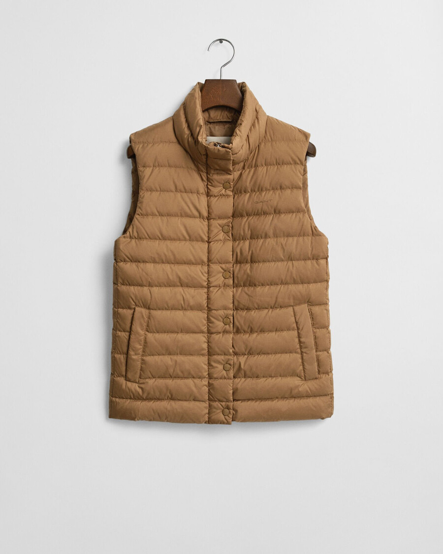 gilet leggero in piuma - caldo cachi