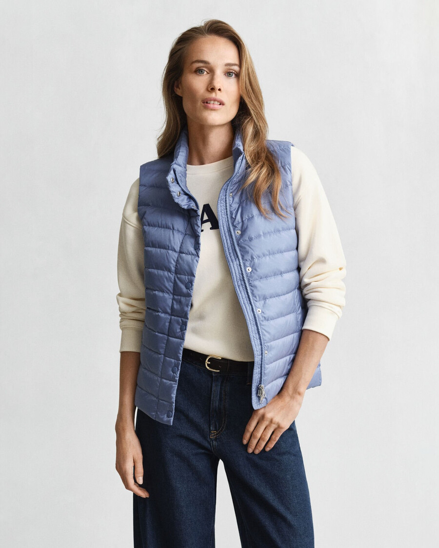 gilet leggero in piumino - denim sbiadito