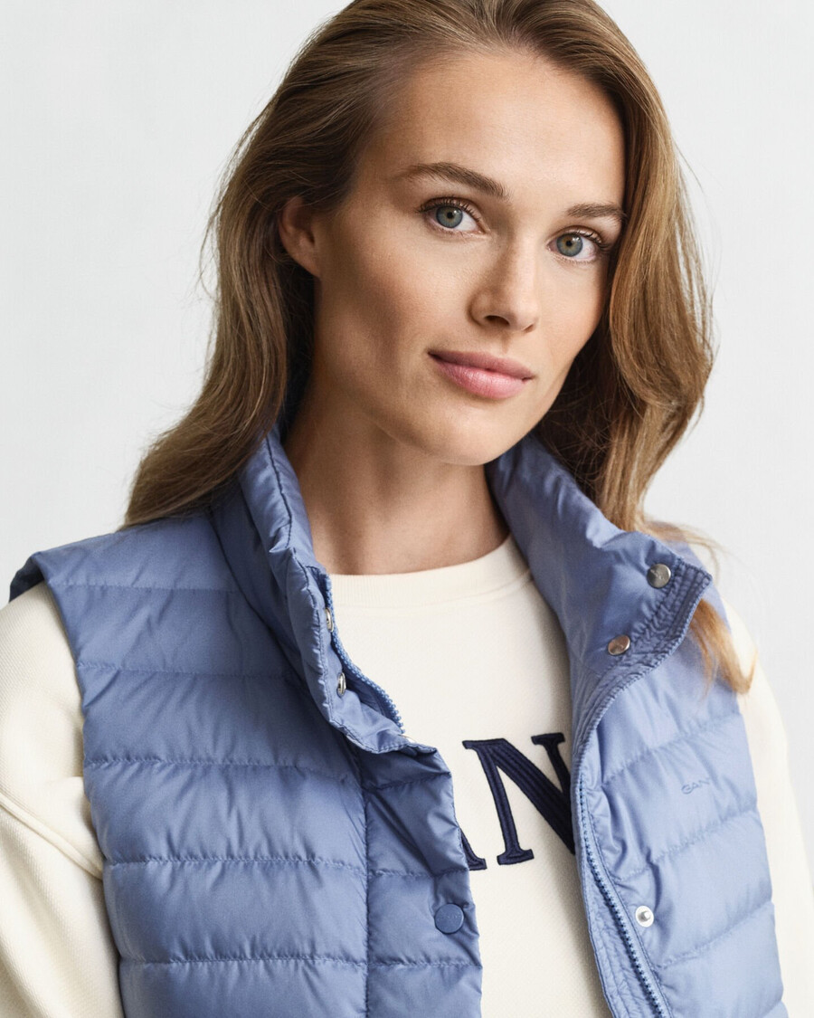 gilet leggero in piumino - denim sbiadito