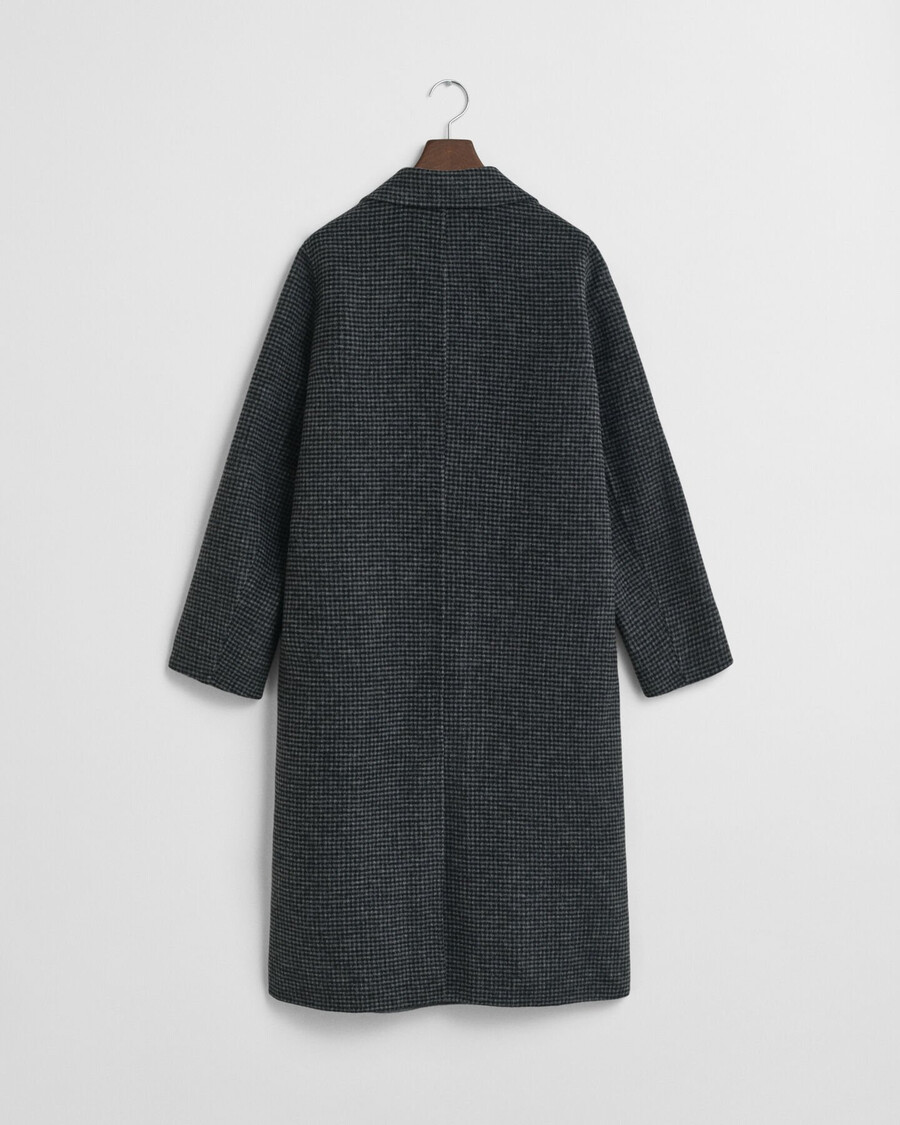 cappotto a quadri cucito a mano - charcoal melange