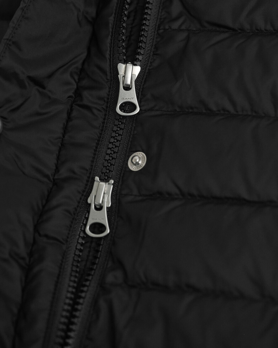 cappotto leggero in piuma - nero