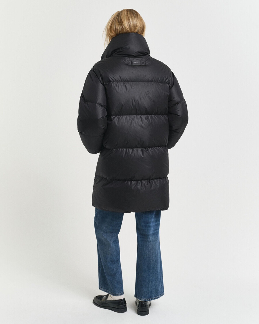 cappotto imbottito dalla vestibilità rilassata - nero