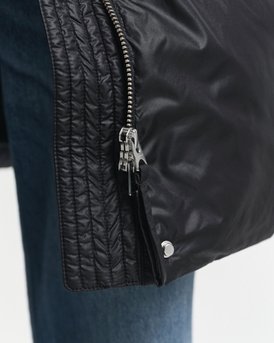 cappotto imbottito dalla vestibilità rilassata - nero