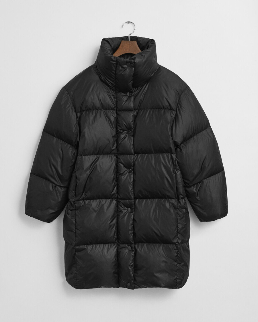 cappotto imbottito dalla vestibilità rilassata - nero