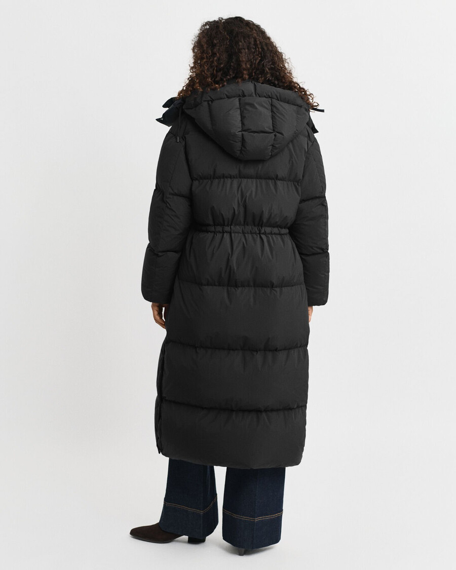 cappotto lungo in piumino - nero