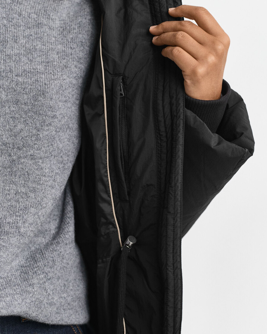 cappotto lungo in piumino - nero