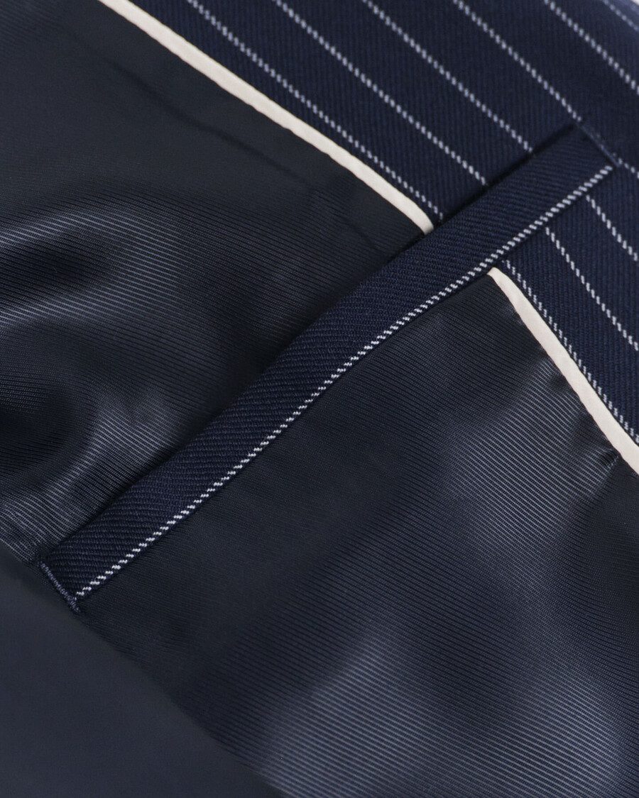 blazer da club gessato vestibilità regolare - blu sera