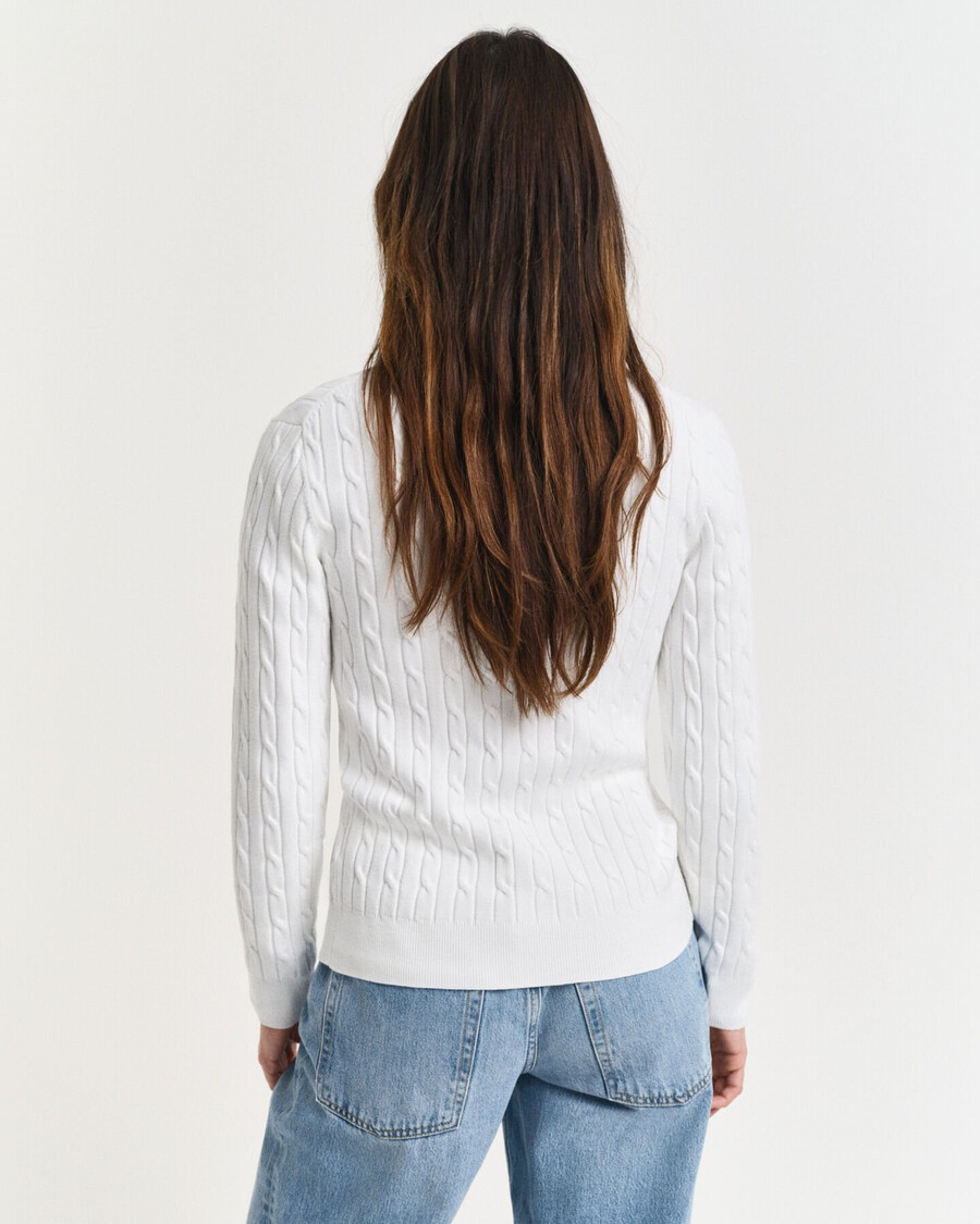 cardigan in maglia di cotone elasticizzato - guscio duovo