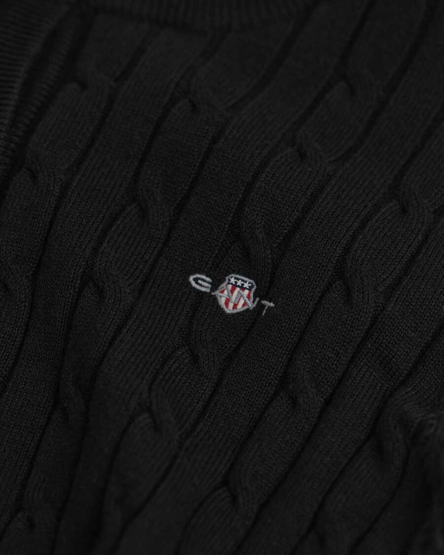 cardigan in maglia di cotone elasticizzato - nero