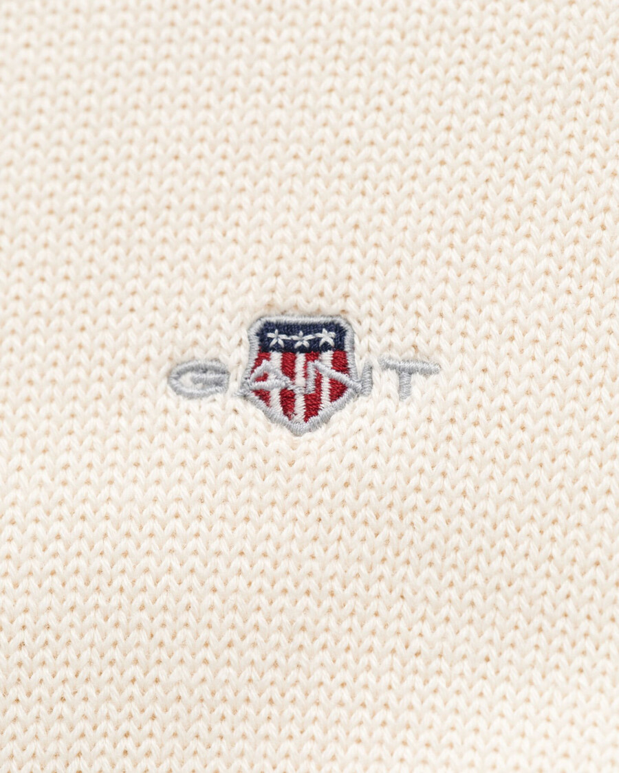 cardigan classico in cotone - crema