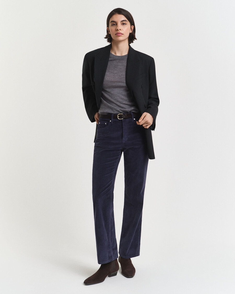 maglione girocollo in lana merino extra fine - charcoal melange