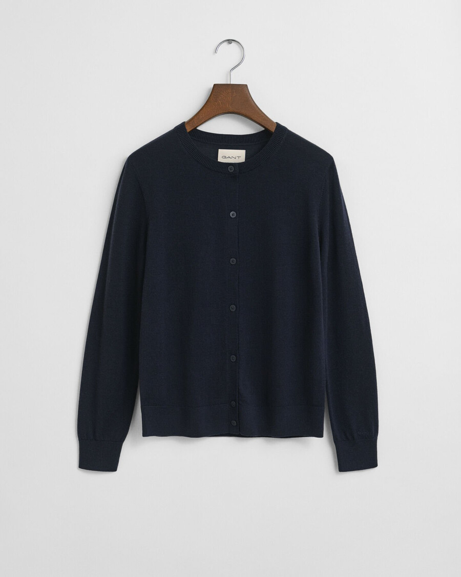 cardigan in lana merino extra fine - blu sera