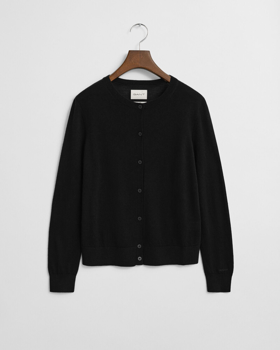 cardigan in lana merino extra fine - nero
