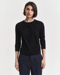 cardigan in lana merino extra fine - nero