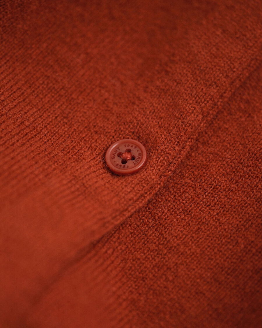 cardigan in lana dagnello superfine - modern rust