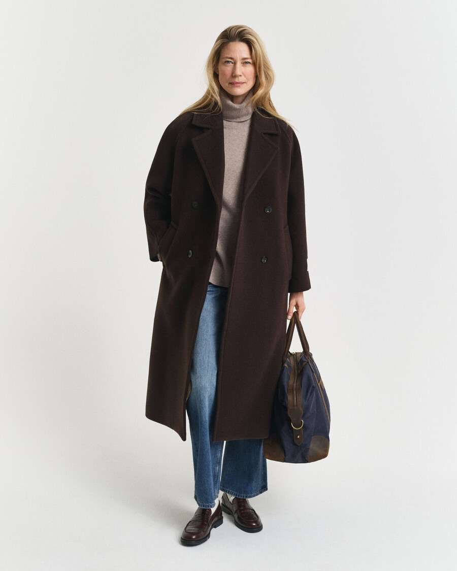 maglione a collo alto in morbida lana e cashmere - beige talpa