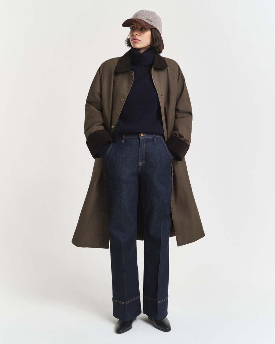 maglione dolcevita in misto lana e cashmere morbido - blu sera