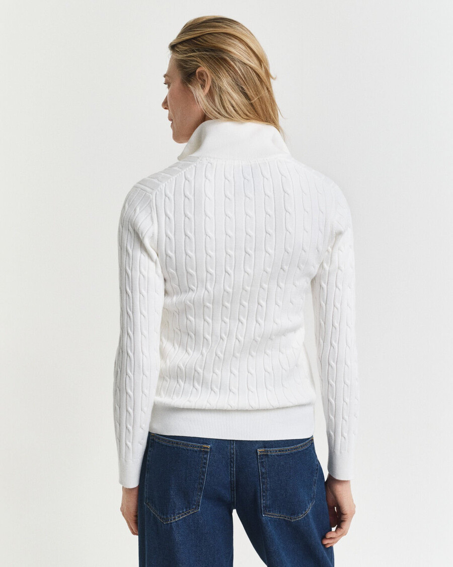 maglione con mezza zip in maglia di cotone elasticizzato - guscio duovo