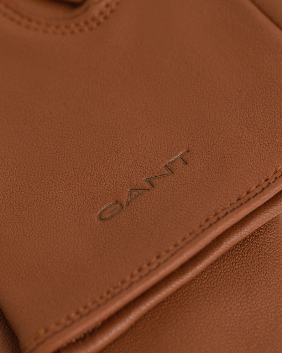 guanti in pelle foderati in cashmere - cognac