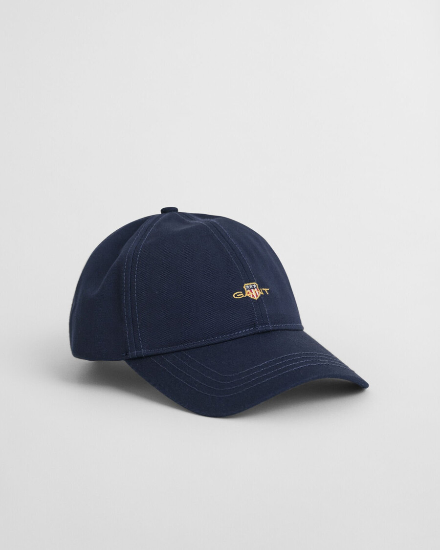 cappellino in twill di cotone shield - blu marino