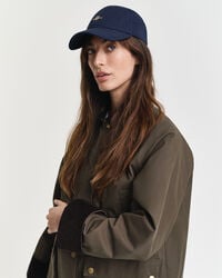 cappellino in twill di cotone shield - blu marino