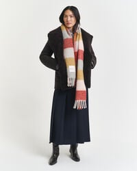 sciarpa in misto lana di alpaca a quadri - multicolore