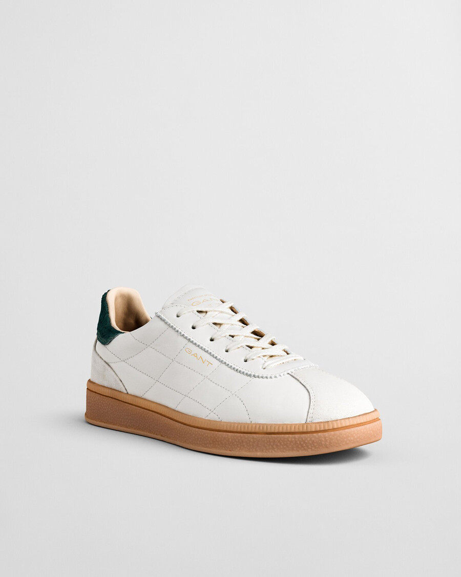 sneakers in pelle trapuntata cuzima - bianco