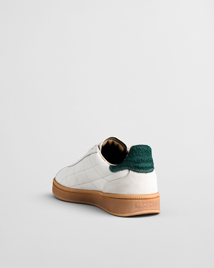 sneakers in pelle trapuntata cuzima - bianco