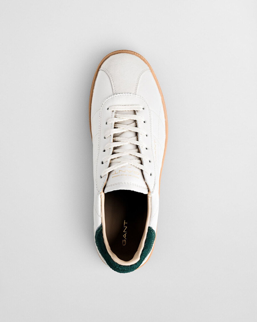 sneakers in pelle trapuntata cuzima - bianco