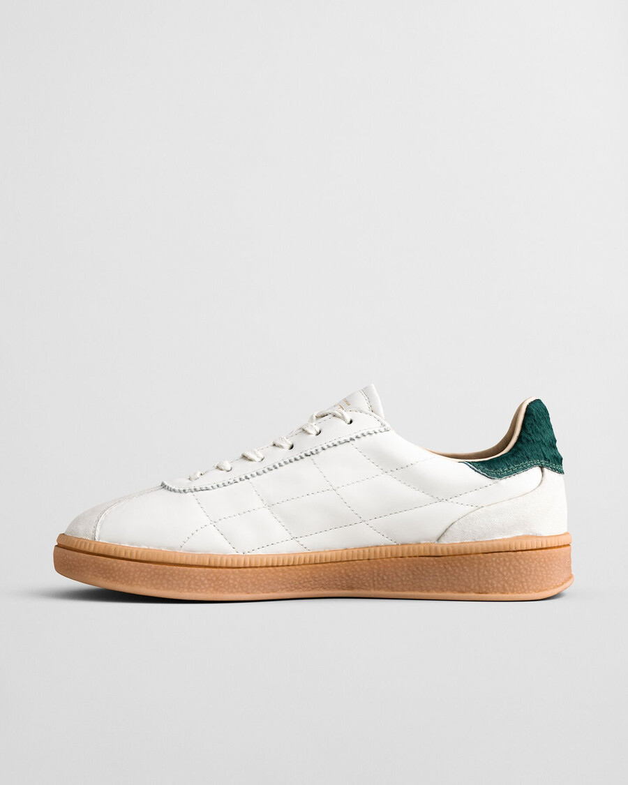 sneakers in pelle trapuntata cuzima - bianco