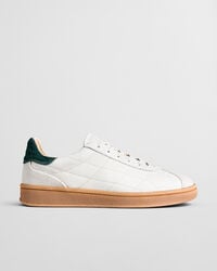 sneakers in pelle trapuntata cuzima - bianco
